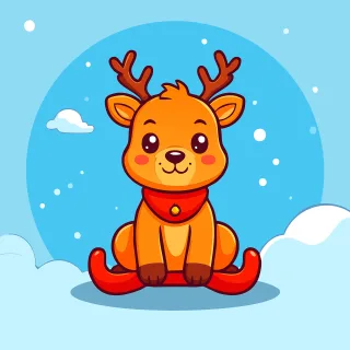 Christmas Reindeer Deer Stickdatei