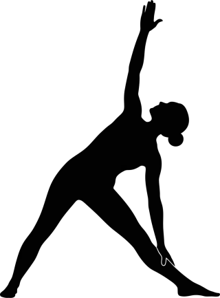 Yoga Triangle pose Reverse triangle Stickdatei