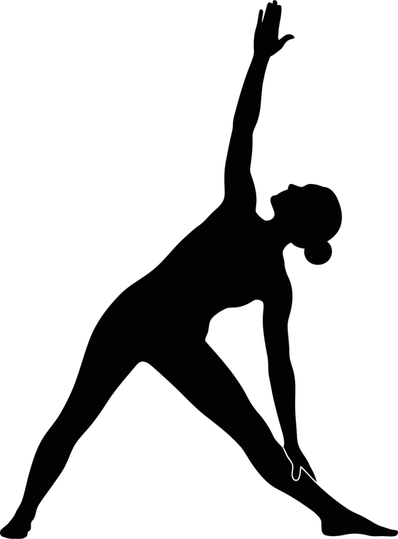 Yoga Triangle pose Reverse triangle Stickdatei – Sport