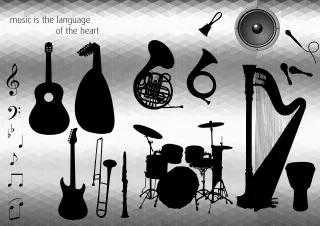 Musical instruments Music Guitar Stickdatei