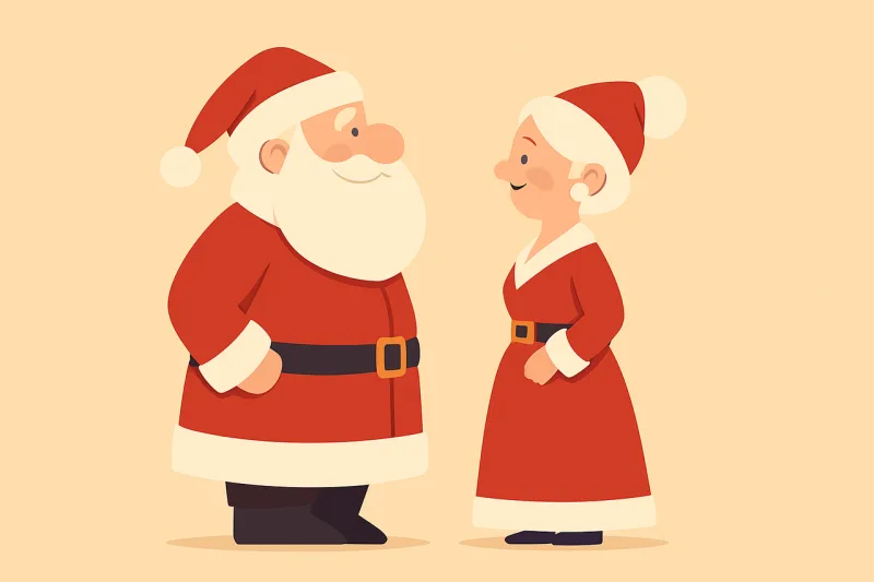 Santa claus Mrs claus Christmas Stickdatei – Herzen & Liebe
