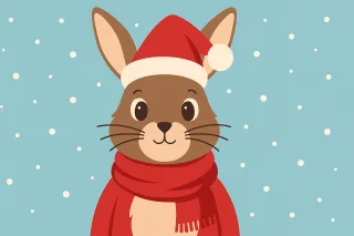 Bunny Rabbit Christmas Stickdatei