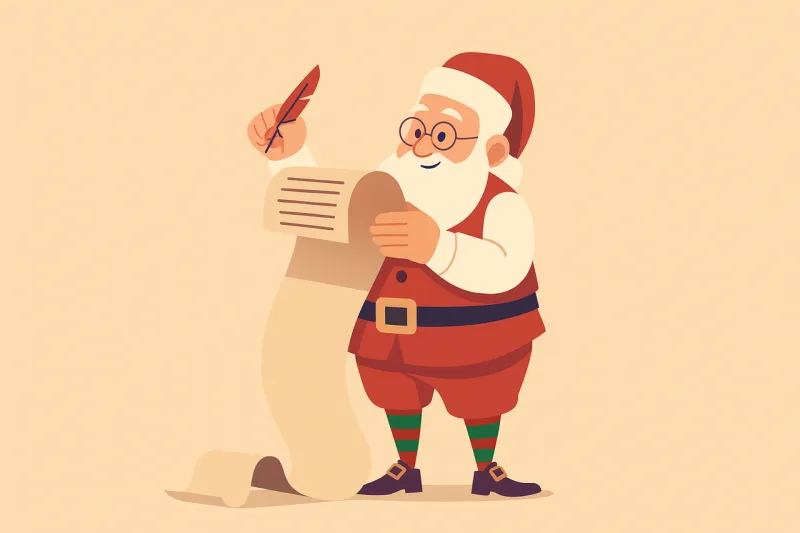 Christmas Santa claus List Stickdatei – Weihnachten