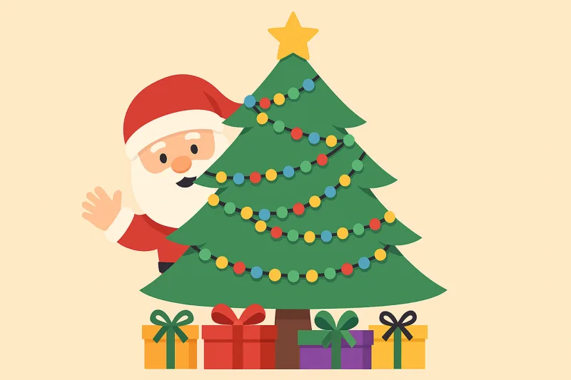 Christmas Santa claus Christmas tree Stickdatei – Weihnachten