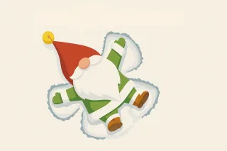 Gnome Nature Snow angel Stickdatei
