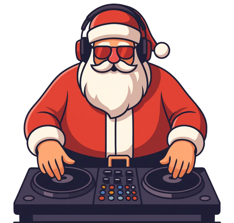 Dj santa Santa claus Christmas dj Stickdatei – Musik