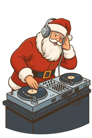 Santa dj Santa claus Christmas dj Stickdatei