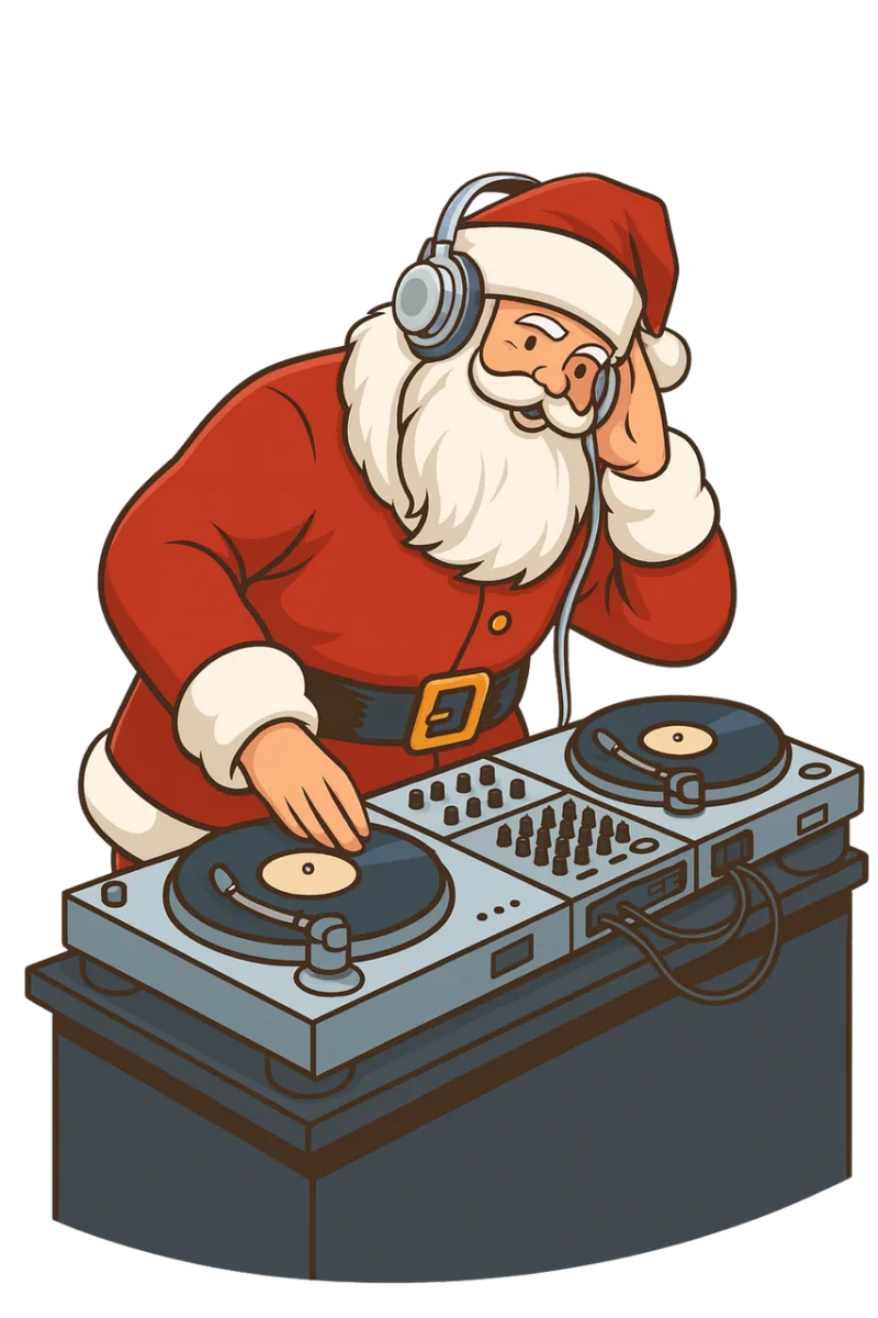 Santa dj Santa claus Christmas dj Stickdatei – Musik